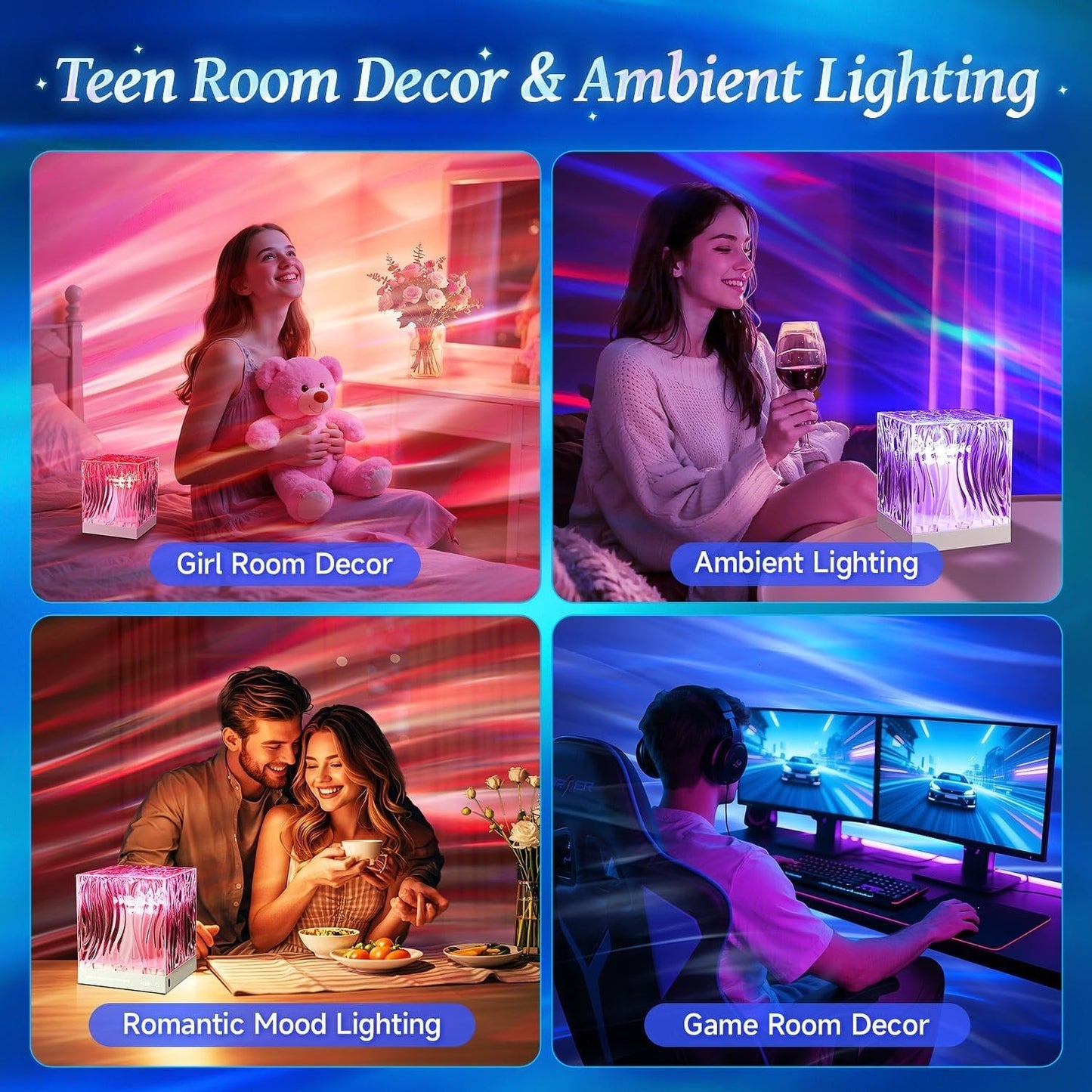 Northern Lights Projector Gifts for Teens Women Bedroom Decor