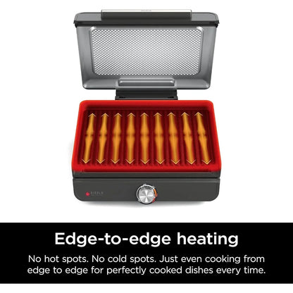 14'' Electric Griddle and Indoor Grill Nonstick Surface for Even Cooking Up to 500F Dishwasher Safe for Steak Burgers Salmon