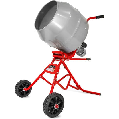 4.6 cu. ft. Cement Mixer Portable Mixing Cement Mixer Drive Gearbox 560W Portable Electric Concrete Mortar Barrow