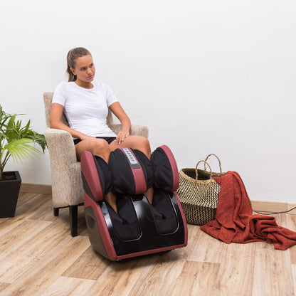 | VITALZEN® plus Mini | Electric Massager for Feet, Legs, Thighs and Knees | 3 Intensities and Massage Modes by Compression and Heat | Relieves Aches and Pains | Helps Relaxation | Red