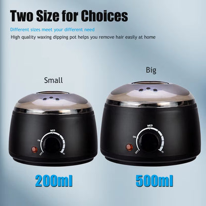 Depilatory Hair Removal Machine - Wax Melter Epilator Kit with Paraffin Heater Wax Beans Beads for Smooth Skin at Home Use