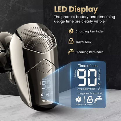 Electric Shaver Hair Clipper 5IN1 Beard Trimmer Bald Head Shaver Wet & Dry Men'S Electric Hair Trimmer