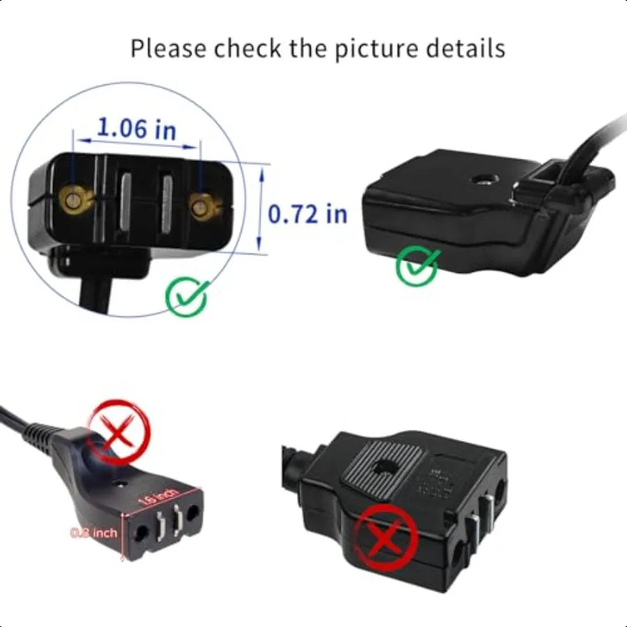 Deep Fryer Cord 09982 86591 for Presto Electric Turkey deep fryersStainl Steel fryers Magnetic Power Cable Replacment 120V15A