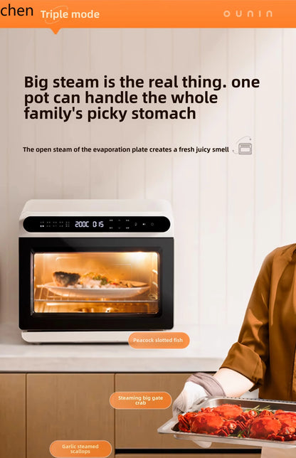 ZML steam oven baking electric oven household desktop steaming, baking and frying machine air fryer