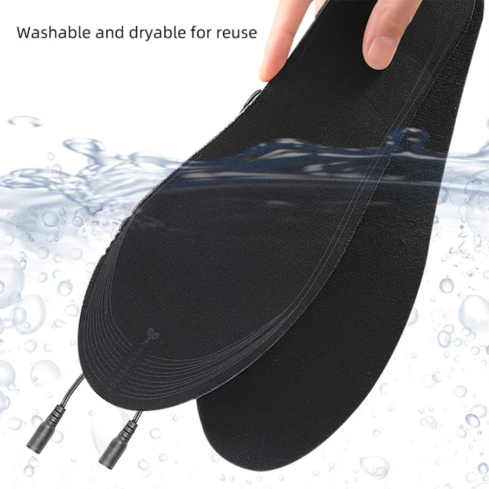 USB Heated Shoe Insoles Electric Heated Shoes Pad Washable Rechargeable Foot Warmer Electric Heated Insoles for Men Women
